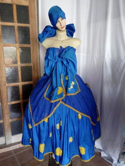 Baiana azul com dourado, roupa ere, baiana de lezzy branca . - artesanato de Ateliê Ofatemi