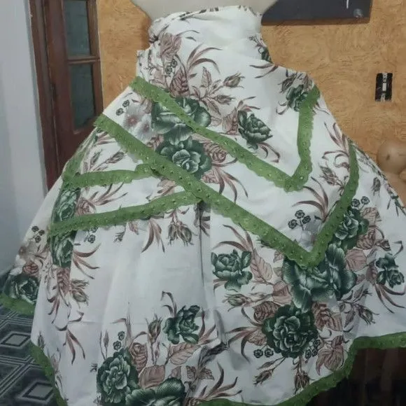 Baiana Floral Verde - artesanato de Ateliê Ofatemi