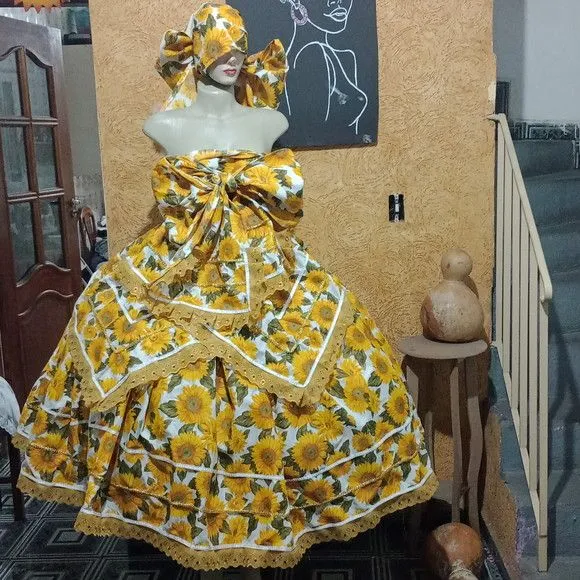 Roupa Oxum Estampada - artesanato de Ateliê Ofatemi